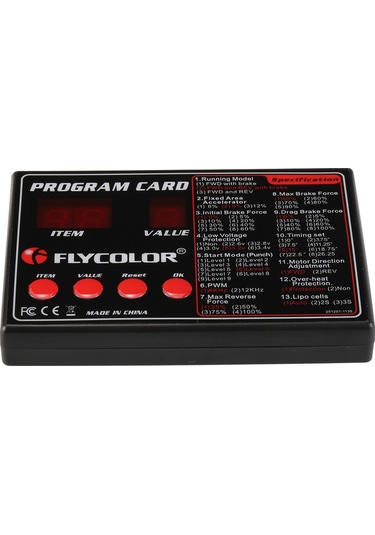 Ximistore9 Rc Araçlar İçin Flycolor Programlama Kartı - Esc Hız Kontrolörü Ayarlama Kolaylığı
