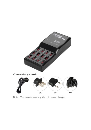 Reedark 12 Usb Portlu Akıllı Şarj Aleti - Hızlı Ve Güvenli, Çok Cihaz Desteği, Otomatik Tanı, Taşınabilir, Çok Fonksiyonlu Şarj Cihazı Classıc