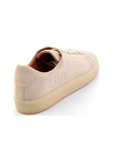 Bambi Bej Hakiki Deri Erkek Sneaker E01396009902