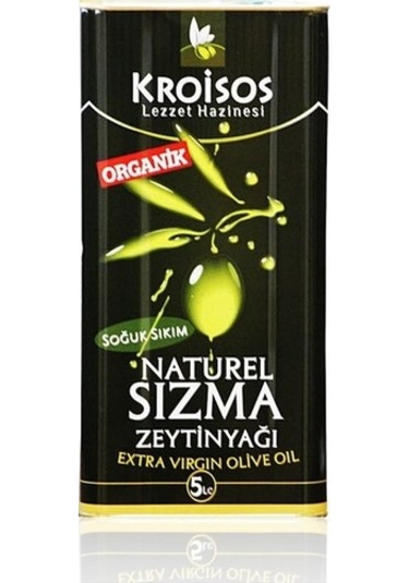 Kroisos Organik Soğuk Sıkım Sızma Zeytinyağı Teneke 5 L