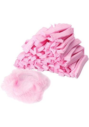 Suntek 100 Parça Tek Kullanımlık Saç Baş Örtüsü Net Pembe