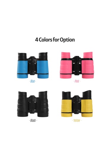 Kosona Çocuk İçin 4x30 Büyüklüklü İkiz Lens Gözlük, Kaymazsız Kollü, Optik Cam Lensli, Mavi Mavi