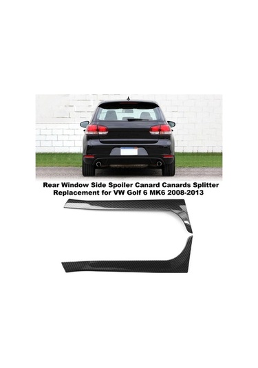 Novahub Vw Golf 6 Mk6 2008-2013 İçin Arka Cam Yan Spoiler Kanalları Splitter Değiştirme Seti