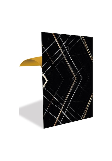 Tink Kendinden Yapışkanlı Siyah Asorti Desenli Pvc Panel 41x62 Cm