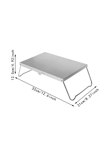 Suntek Mini Kamp Masası Katlanır Tour Yard Barbekü Için Gümüş