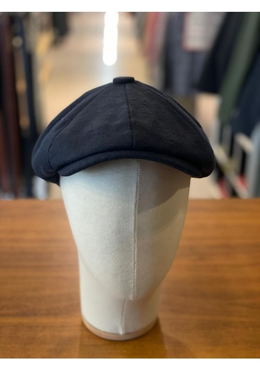 Peaky Blinders Tarz İngiliz Model Kaşe Kumaş Kasket Şapka Lacivert