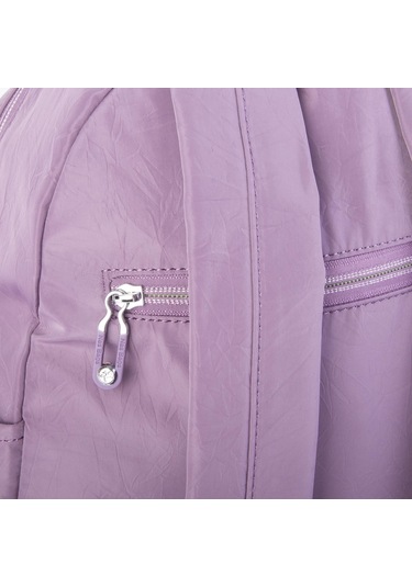 Nas Bag Extra Hafif Su Geçirmez Çok Gözlü Waterproof Unisex Sırt Çantası 30x40 Cm Mor