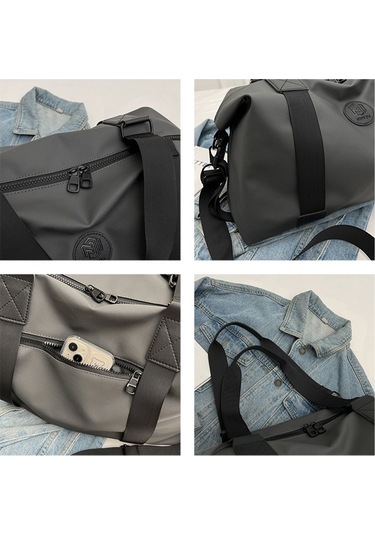 Sones Büyük Kapasiteli Su Geçirmez Spor Ve Fitness Çantası Açık Hava Seyahat Bagaj Çantası Siyah