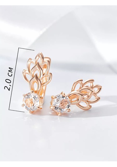 Lepta Gümüş Taşlı Dağ Kristali Küpeler 925 195730772 Altın