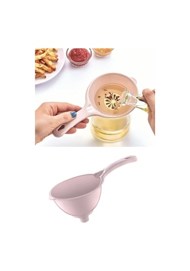 Flosoft Sıvı Yağ Süzgeci Huni, İnce Elekli Yağlık