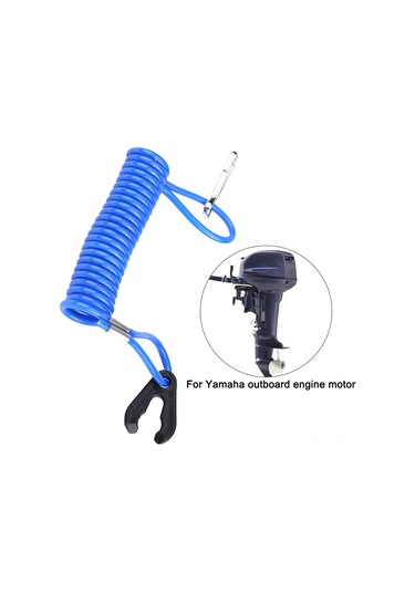 Konesam Yamaha Dış Motor İçin Acil Durdurma Kablosu - Mükemmel Dayanıklı Abs Plastik, Su Geçirmez, Kolay Kurulum Mavi Rope Diğer
