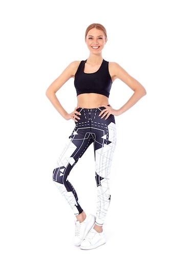 B-02 Baskılı Tayt Çok Renkli