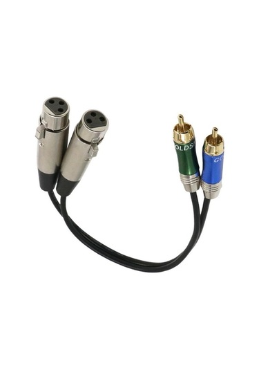 Novahub 2'li Xlr-rca Erkek Ses Bağlantı Kablosu, 29.5cm, Multimedya Uygun, Hd Ses Kablo