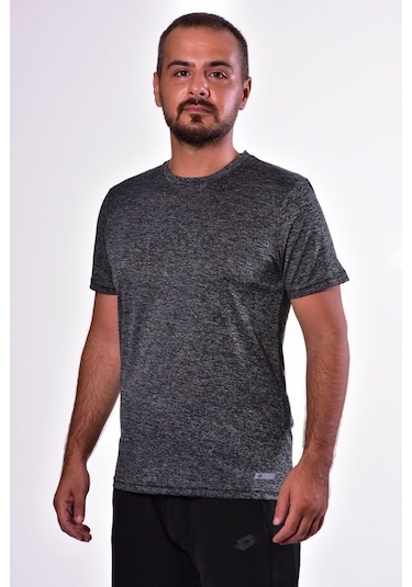 Lotto Erkek Gri Düz T-Shirt W1105