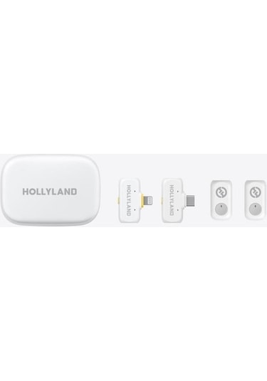 Hollyland Lark A1 Combo 2 Kişilik Kablosuz Mikrofon Beyaz