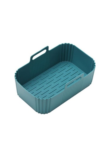 Mavi Hava Fritözleri Pot Güvenli Pişirme Yeniden Kullanılabilir Gıda Sınıfı Düz Renk Astar Mutfak Eşyaları Mavi