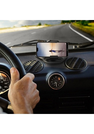 Dancemonkey Araç Telefonu Montajı Dashboard Tutucu, Evrensel Gps Navigasyon Destekli Siyah Siyah