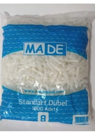 Made Plastik Dübel Beyaz 8Mm 1000