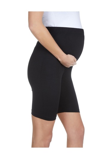Luvmabelly Maternity 8028 Pamuklu Hamile Şort Tayt-siyah