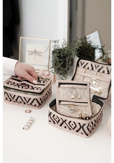 Bohe Seyahat Takı Makyaj Düzenleyici Çantası Mini Çanta
