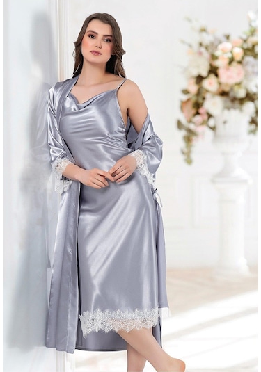 FAAL DANTEL DEGAJE YAKA SATEN SABAHLIK GECELİK TAKIM 2601