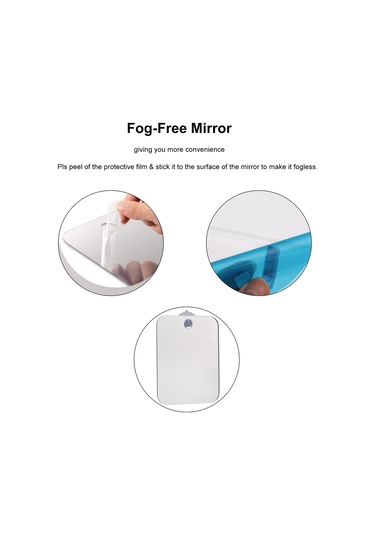 Vkemall Tıraş İçin Duş Aynası Buğulanmayan Banyo Aynası Emişli Taşınabilir El Tipi Buğul