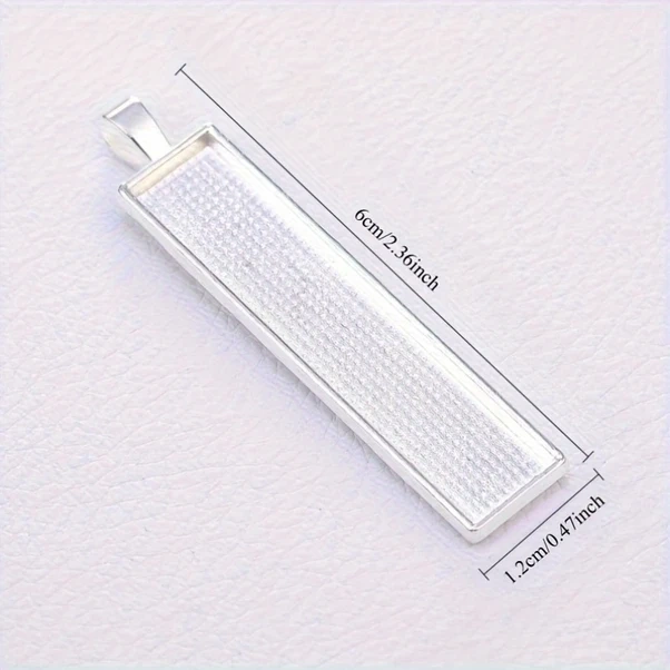 Dashanshop 10 Adet Siyah Dikdörtgen Metal Tutucu, Takı Yapım Malzemeleri, Kolye Anahtarlık Aksesuarı Diğer