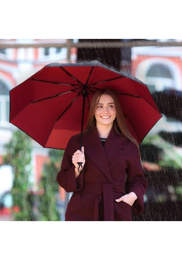 Repel Şemsiye Rüzgar Geçirmez Seyahat Şemsiyeleri Yağmur İçin - Kolay Otomatik Açılıp Kapanan, Dayanıklı Ve Kompakt Şemsiye, Güçlü Fiberglas Çerçeve, Su Geçirmez Diğer