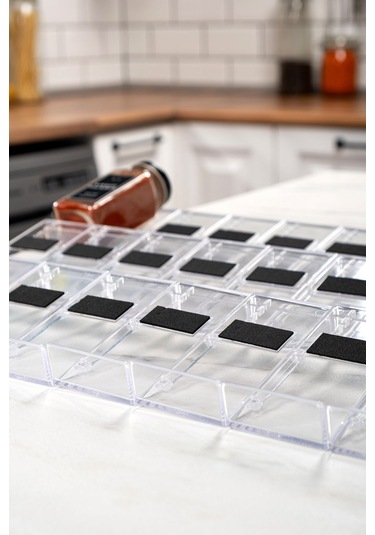 Mienda Home 36 Parça Baharatlık Şeffaf-lego Stand Çok Amaçlı Düzenleyici-mhydklego36-organizer Şeffaf