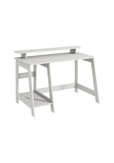 Country Ergonomik Çalışma Masası, Modern Bilgisayar Masası - Beyaz