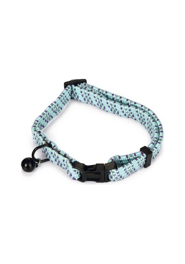 Beeztees Kedi Boyun Tasması, Zilli, Mavi, 24,5-33cm