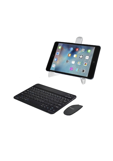 Microcase Huawei Matepad 11.5 S 2025 İçin Bluetooth Klavye Tr Sticker + Bluetooth Mouse + Tablet Standı - Al2765 Lazer
