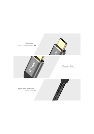 Sones Qgeem Qg-ua01 Usb Type-c - Hdmı Adaptörü Gümüş Gri
