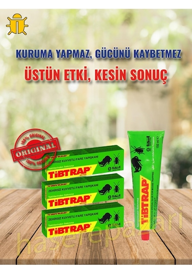 Tibtrap Zehirsiz Ultra Güçlü Fare Yapışkanı 3'lü
