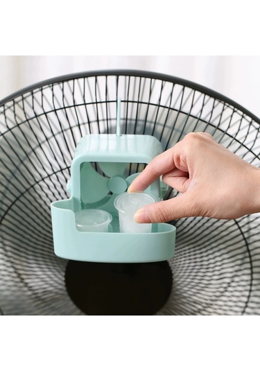 Wezone Ev İçi Asma Tipi Buzlu Soğutucu: Delme Yok Kurulumu Kolay Pp Malzeme Mavi Hava Soğutucu Fan