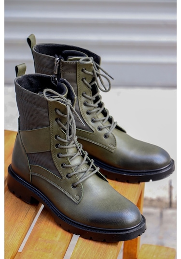 Vojo C756 Sıcak Astarlı Fermuarlı Erkek Bot Postal 2 Renk Haki