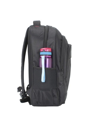 Case Club 2114 Büyük Laptop Sırt Çantası 17 İnç Kılıf Hediyeli Günlük Okul Sırt Çantası Siyah