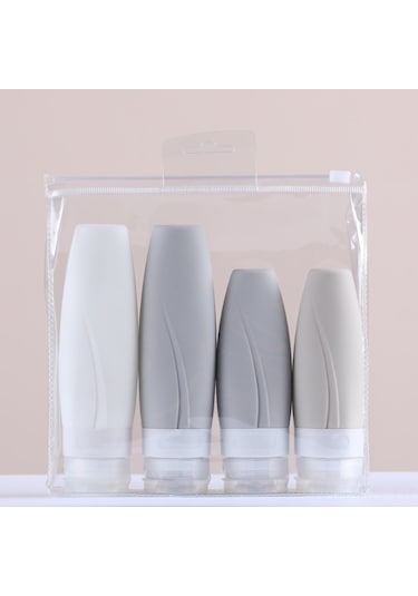 Reedark 4'lü Silikon Seyahat Şişesi Seti - 90ml Dayanıklı Ve Pratik Kozmetik Saklama Çözümü Çok Renkli
