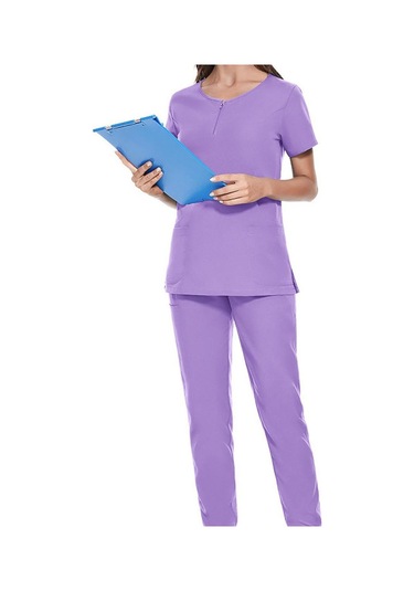 Suntek Üniformalar Fırçalama Seti Hemşire Üst Ve S-mor