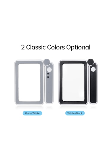 Yaozixa Taşınabilir 4x Büyütme Led Aydınlatmalı Okuma Büyüteci, 3 Parlaklık Seviyesi, Usb Şarj, Yaşlılar İçin İdeal Hediye Siyah & Beyaz