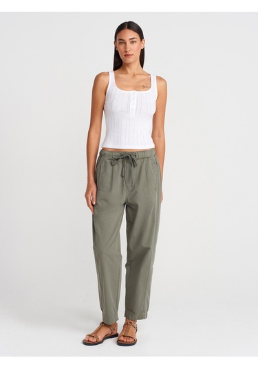 Dilvin 21069 Düğmeli Kare Yaka Top-beyaz Beyaz