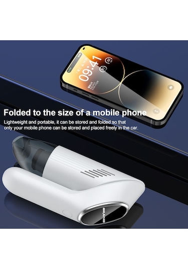 Sones Taşınabilir El Tipi Katlanır Elektrikli Süpürge Beyaz