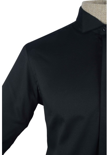 Cengiz İnler Gizli Düğme Ata Yaka Slimfit Damatlık 001