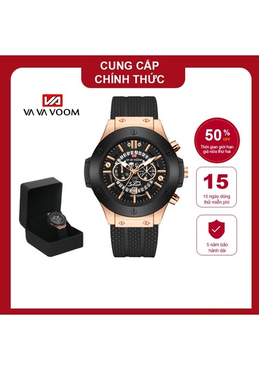 Skycity Kuru Madde Hareketli, Derin Su Geçirmez, Işıklandırmalı Fonksiyonlu, Çarpıtkor Cam, Rose Altın Çerçeveli Quartz Kol Saati Altın