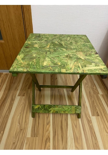 APAK AHŞAP osb yüzeyli katlanır masa doğa yeşili 60cm 50 cm Yeşil