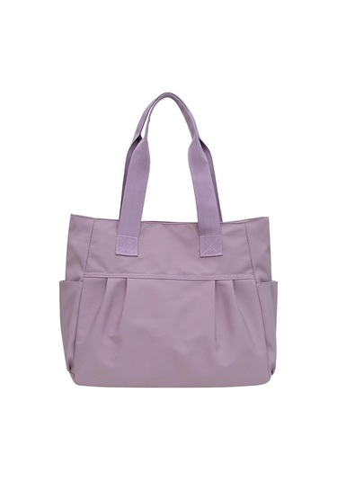 Kadınlar İçin Naylon El Çantası Ve Cüzdan Büyük Rahat Omuz Çantası Seyahat Çantası Moda Basit Çanta Açık Hava Seyahat Çantası, Mor A791 Siyah