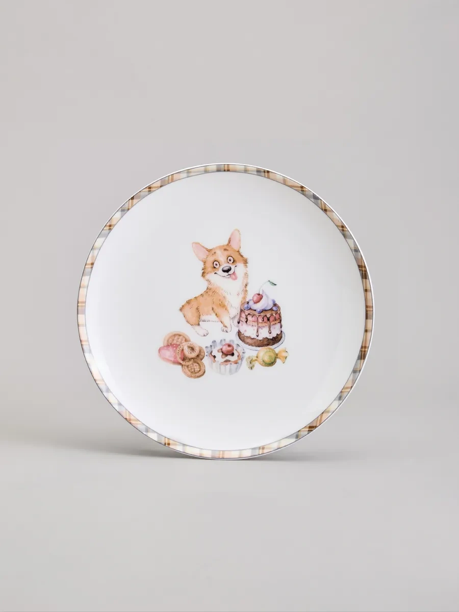 Lefard 2 Adet 20,5 Cm Porselen Tabak Takımı "en İyi Dostlar" 349381999 Beyaz