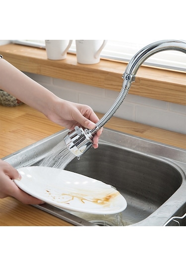 Cbtx Mutfak Musluk Anti-sıçrama Başlığı Basınçlı Duş Başlığı Evrensel Döner Havalandırıcı Uzun Stil