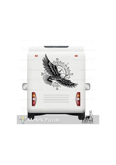 60 X 60 cm - Pusula Kartal Off Road Karavan Sticker