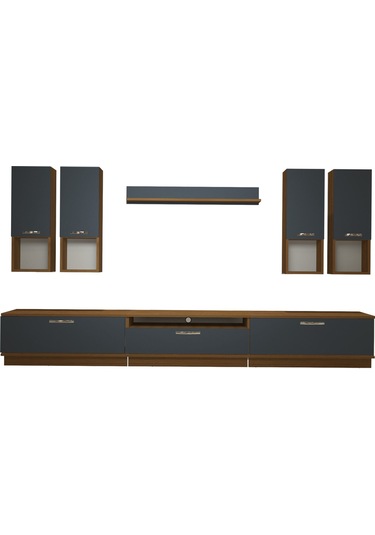 Decoraktiv Trendstyle 8da Mdf Tv Ünitesi Tv Sehpası Ceviz - Antrasit